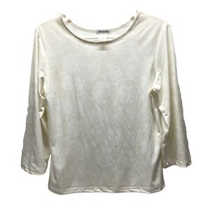 Vintage DB Sport Shirt Women M. White Silver Marilynn Monroe Elvis Presley Faces